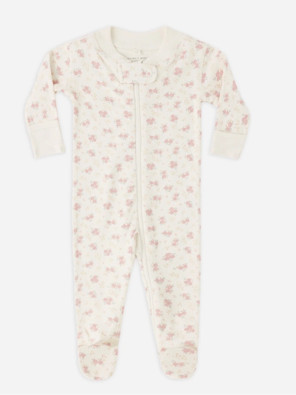 Quincy Mae Floral Zip Sleeper Footie - floral